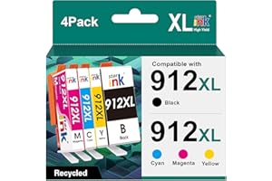 Starink 912 XL wkłady do drukarek HP 912 912XL Multipack do HP OfficeJet Pro 8022, 8020, 8023, 8024, 8025, HP OfficeJet 8010, 8014, 8015, HP officejet 8012, 4 sztuki w opakowaniu