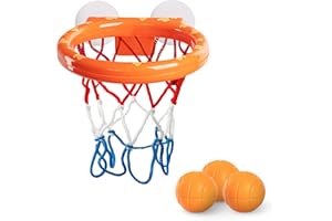 KIDOOLA Baby Bath Basketball Hoop Toy - Interactive Bathtub Basketball Set with 3 Balls Included with Strong Suction Cups -Fun Toddler Toy for Boys & Girls