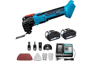 MAENGRE Multifunktionswerkzeug Akku, Ersatz Für Makita, Oszillierwerkzeuge 22 Zubehör, Multitool 18V 4° Oszillationswinkel, Elektrisch Multifunktionstool, Akku-Multifunk Für Schleifen, Schneiden, Leichte