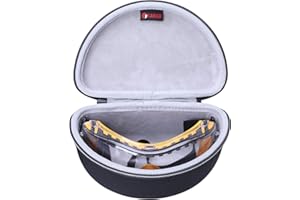 XANAD Hartschalen-brillenetui Weiches Samtkissen Spiegel aus Schutzglas für große Sonnenbrillen, Sicherheitsbrillen, Skibrillen，Schutzbrillen