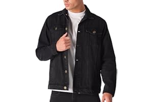 JMOJO - Western Denim Jacket Mens | Classic Trucker Denim Jackets For Men UK | Casual Outerwear mens jackets - Mens Jackets With Pocket | Button Down Mens Denim Jackets | Jean Jackets Mens