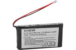 vhbw Batterie Compatible avec Supertooth Buddy Poste Mains-Libres, téléphone de conférence (600mAh, 3,7V, Li-ION)