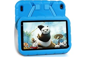 Oangcc Tablette pour Enfants 7 Pouces Android 11 Tablette avec WiFi 6, Quad Core, 32 Go ROM (TF 128 Go), Éducation des Enfants Jeux, Contrôle Parental, Double Caméra, avec Étui pour Tablette-Bleu