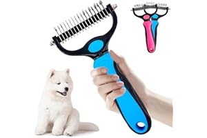 CLVSYH Brosse pour Chienet et Chat, 2Pcs Râteau pour Animaux, Outil de Professionnel Brosse Chien Poil Long