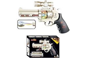 TACTIPRO Toy Gun for kids great for Police Costume accessories, Army Soldier Military fancy dress pretend. This durable plastic toy Gun Pistol emits ounds lights, movement & projects images for hours of fun