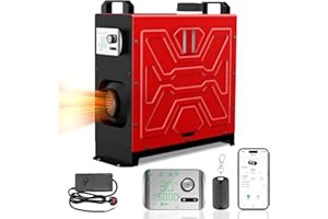 GEARLASSO 8KW Diesel Heater 12V/24V All-in-One Parking Heater with APP & Remote Control, LCD Display, Low Noise Fast Heating for Campervan, RV, Boat, Truck, Garage, Tent