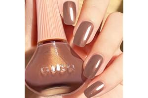DouborQ Dark Nude Glitter Nail Polish Long-lasting Glossy Nail Art Varnish (11)