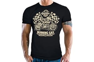 Gasoline Bandit Biker Racer Motorrad T-Shirt: Burning Gas