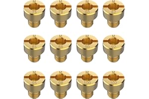 EFUTURETIME 12 Pezzi Getti Carburatore M5, Ugelli Principali da 75 a 102, Getto Carburatore in Ottone per Dellorto PHBG/SHB