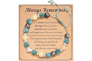 Kinretixia Bracelet Significatif en Pierre Naturelle avec Carte de Message pour Fille, Petite-fille, Nièce, Meilleure Amie - Cadeau d'Anniversaire pour Elle