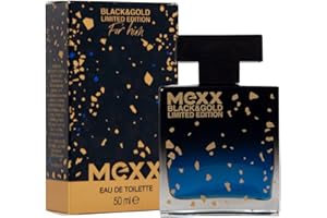 ‎MEXX Mexx Black & Gold Limited Edition Man Eau de Toilette, drzewno-owocowy zapach męski, 50 ml