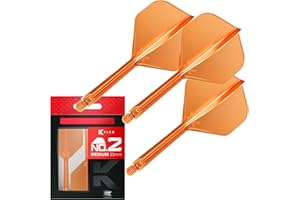 ‎TARGET DARTS Target Darts K Flex Integrierter Dart-Flug und -Schaft, Nr. 2 Orange (Mittel) | 3er-Pack K-Flex - Nr. 2, Kflex Precision Moulded 2-In-1 Dart Flights and Dart Stem | Professionelles Dartzubehör
