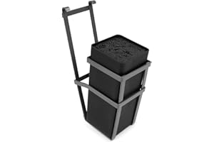 Emuca - Portacoltelli per cucina, portacoltelli da appendere, acciaio, grigio antracite.