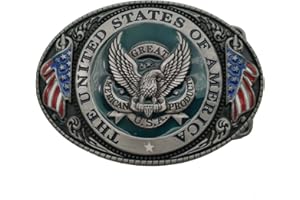 YONE Fibbia per Cinture Great America Product Eagle USA Belt Buckle
