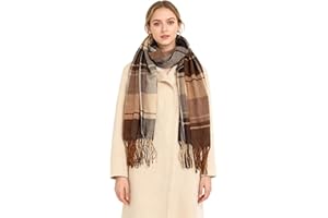 Oak & Tea Sciarpa Donna Elegante, Scialle Cerimonia Stola Invernale in Cashmere Sintetico, Pashmina Coprispalle per Matrimonio e Sera, Nero Bianco Verde Bordeaux