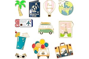 MAYPLOUS 11 Piezas Insignias de Pin de Esmalte Insignias de broches Insignias de Metal Accesorio de Moda para Mujeres Adolescentes Adecuado para Ropa Bolsas Chaquetas Manualidades DIY