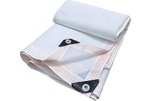 BNDDUP Filet D'ombrage Bache pour Pergola 4×9m Filet Anti Chaleur Extérieur Blanc avec œillets Taux d'ombrage de 85%, pour Serre Jardin Couverture Potager Terrasse