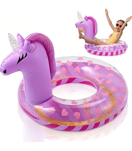 Anello Gonfiabile Da Nuoto Con Manico – Galleggiante Per Piscina 90 Cm – PVC Resistente Per Adulti E Bambini – Rosa - 5