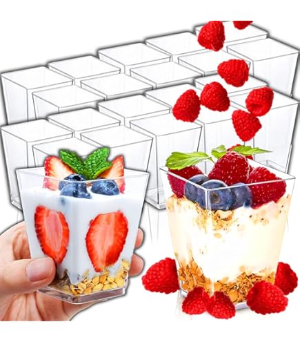 25 Dessertgläser Mit Löffeln - Perfekt Für Party Und Buffet