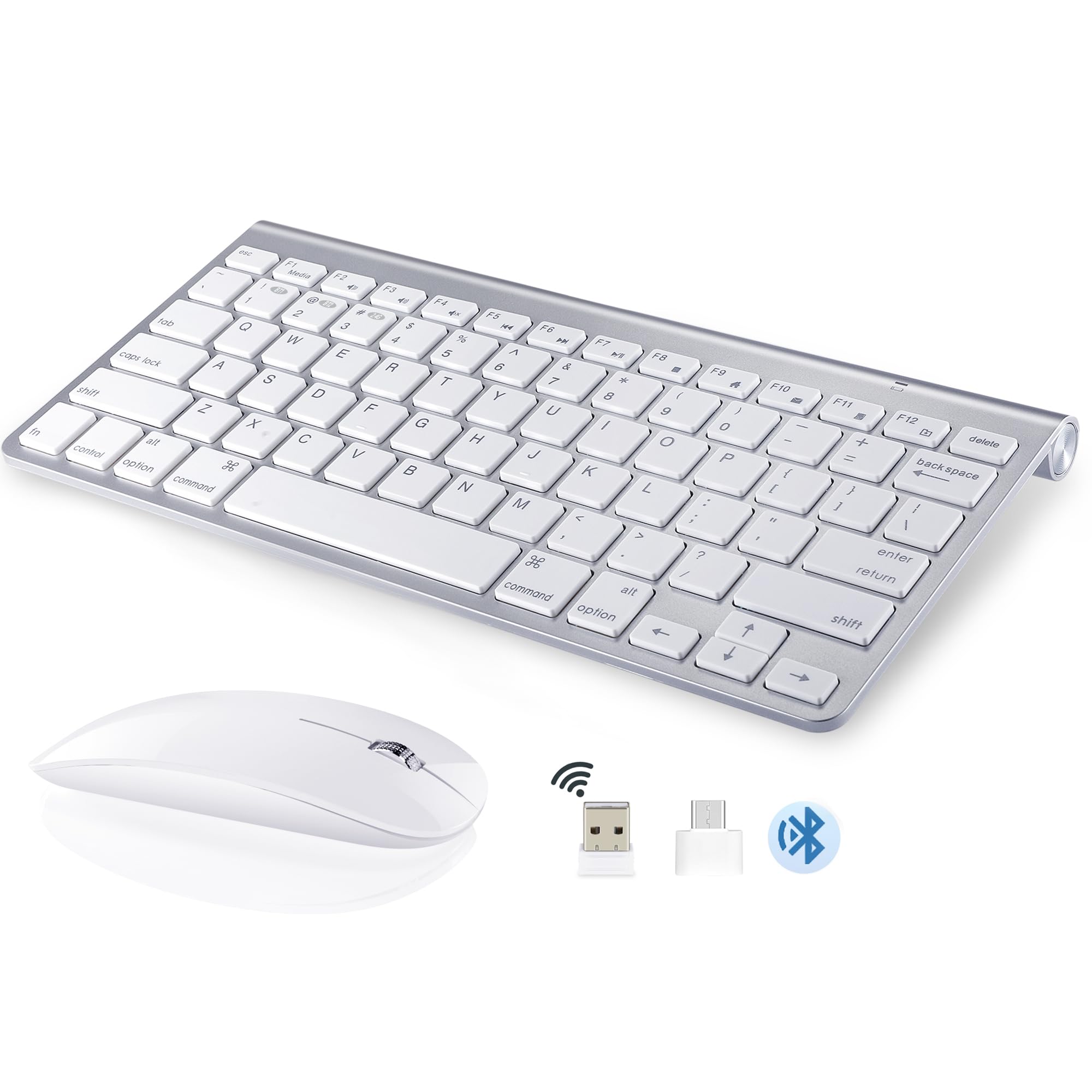 Wireless Keyboard and Mouse Compatible with iMac MacBook Air/Pro (Wireless 2.4GHz)