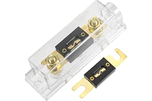 X AUTOHAUX Car Audio 0 4 8 Gauge Inline ANL Fuse Holder Set with 2pcs 80A Fuse
