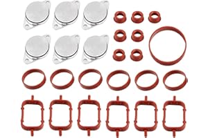 CLKE 6 x 33mm Kit de Suppression Clapets d'admission, Kit de Suppression Clapets d'admission Joint Collecteur Admission 11612245439 pour E87 E46 E90 E91 E92 E93 E39 E60 E83 E53