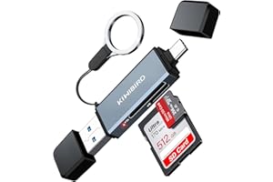KiWiBiRD USB C Card Reader, Micro SD to Type C USB 3.0 OTG SD Card Adapter for SDHC SDXC Micro SDXC UHS-I Cards Compatible with MacBook Air, MacBook Pro, iPad Pro Air, Mac, Galaxy S22/S23, Surface