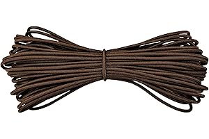 FABMANIA Round Elastic Cord - 2 mm Diameter - Brown - 5 metres