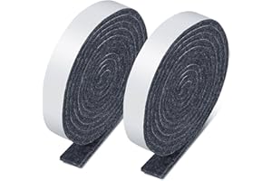 EODKSE Ensemble de 2 Patins Auto-adhésifs pour Meubles avec 2 Rouleaux de 100 * 2cm - Patins en Feutre épais de 4mm pour chaises et Meubles pour protéger Votre Sol en Bois,