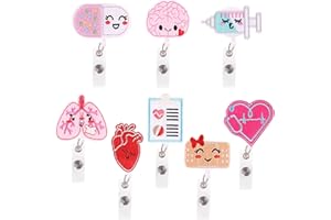 PFLYPF 8 rodzajów wsuwanych klipsów na identyfikator, kieszenie z filcu mogą być używane przez personel szkolny, pielęgniarki, lekarze, nauczyciele i uczniowie