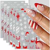 10 Blatt Weihnachts-Nagelsticker – Selbstklebende Nail Art Aufkleber Mit Winter- & Weihnachtsmotiven