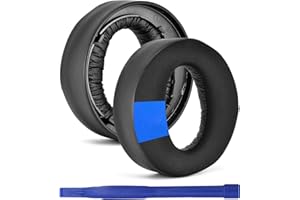 Adhiper PS5 Nauszniki, Wymienne Nauszniki z Żelem Chłodzącym Kompatybilne z Bezprzewodowym Zestawem Słuchawkowym Sony PS5 Pulse 3D, Nauszniki z Pianką izolującą Hałas (Czarny)