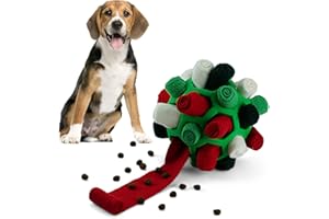 Larimuer Palla da fiuto per cani, Giocattoli Puzzle per Cani giocattolo interattivo Portatile, giocattolo per l'alimentazione per cani di piccola, media,taglia(Natale verde)