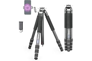 Treppiede in fibra di carbonio-INNOREL GT284C Treppiede portatile compatto professionale per fotocamera digitale DSLR con colonna centrale a forma speciale Carico massimo 44 libbre/20 kg