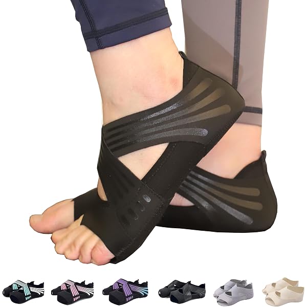 Chaussettes De Yoga/Pilates Antidérapantes Femme - 2 Paires, Orteils Séparés, Taille Unique - Pour Danse, Fitness, Sport