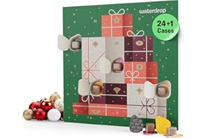 WATERDROP MICRODRINK waterdrop® Calendrier de l'Avent 2025 - Édition Limitée - 25 Jours de Pastilles de Boissons Sans Sucre, Cadeau de Noël pour Femme et Homme, Coffret Surprise Quotidienne aux Multiples Saveurs