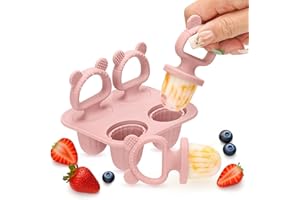 CLDY Mini BPA-Free Silicone Ice Lolly Moulds Kit for Toddlers | Silicone Baby Teether for Teething Relief, Easy Fill Feeder for Breastmilk, Puree Soothing, Chewable Teething Toys for Baby