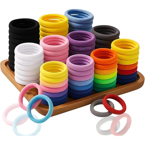 Cerrito Hair Band for Women & Girls, No Damage Hair Elastics, Strong Hold Ponytail Holders, Soft, Stretchable Rubber Bands for Thick, Thin, Curly & Straight Hair (Multi color, Pack of 30)