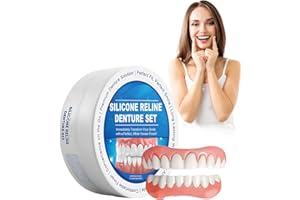 COWANIEE Silicone Denture Reliner Kit for Loose False Teeth Repair, Long-Lasting Cushion Fit, Easy at-Home Application