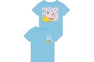 Pokémon Pikachu och Mew T-shirt för flickor, kläder för flickor
