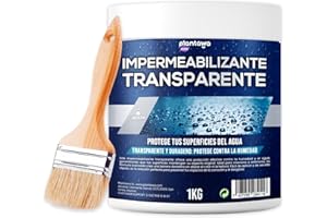 Plantawa Impermeabilizante Transparente 1kg | Revestimiento impermeable definitivo, Genera película protectora, Resistente al agua y humedad, Revestimiento impermeable para interiores y exteriores