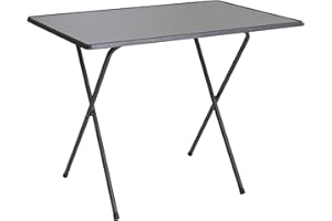 greemotion Table de Camping, Table Pliante à Pieds en Ciseaux, Table d'Extérieur Rectangulaire avec Cadre en Acier, env. 60 x 63 x 80 cm, Anthracite