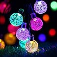 Solar Fairy Lights Outdoor Waterproof, 50LED Solar Garden Lights, 8 Mode 7M/24Ft Indoor/Outdoor Solar String Lights for Garde