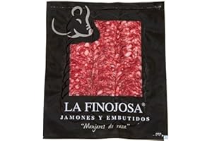 LA FINOJOSA "MANJARES DE PURA RAZA" La Finojosa - Salame de Bellota Iberica Affettato - 3 Confezioni da 100 g - Stagionatura Minima 90 Giorni - Salumi Iberici - Aroma Piacevole e Profondo - Dehesa Los Pedroches