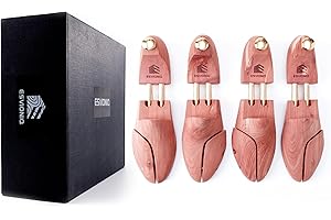 Esvioniq Cedar Shoe Tree with Twin Tubes,Red Cedar Wooden Shoe Trees For Men,Shoe keeper UK Size 5-14,Wood Shoe Form Holder