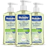 Biobaby Ultra Hassas Bebek Şampuanı &ndash; Sa&ccedil; ve V&uuml;cut İ&ccedil;in, Organik Elma &Ouml;zl&uuml;-3&rsquo;l&uuml; Set (500 ml x 3)