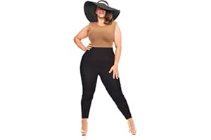 PC PARAÍSO CURVY ELEGANCIA SUPERCURVY Leggings Talla Grande Mujer Reductor - Varias Estaturas - Mayas Vestir Mujer - Leggins Licra Mujer - Legins Deportivo Mujer Cintura alta - Fresco y Transpirable - No Pilling - Opacos