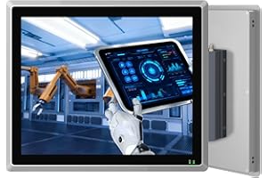 SunKol Panel PC Industrial Integrado de 17", Todo en uno, táctil, sin Ventilador, IP65, Windows 10 Pro, Encendido automático, 2 LAN, HDMI, 6 USB, 2 RS485, 4 RS232 (i7-7500U, 16 GB RAM, 512 GB SSD)