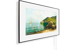 Könighaus Infrarot Bildheizung - HD Qualität mit TÜV/GS + 5 Jahre Herstellergarantie ✓ cadre noir ✓ incl. Smart Thermostat & App - 600 Watt - Photo du musée : 04