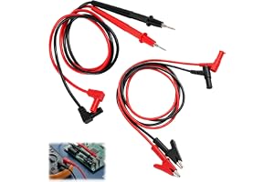 2 stycken 20 A multimeter mätkablar, sondset, multimeter kabel banankontakter och krokodilklämmor, isolerade testspetsar för